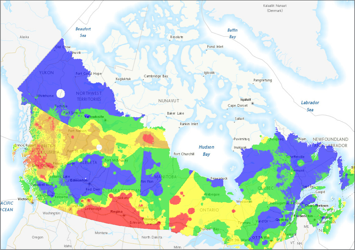 2018 Canada WIldfire Map
